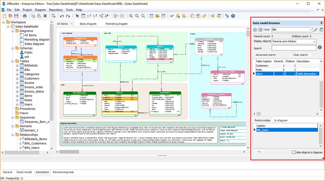 Data model browser